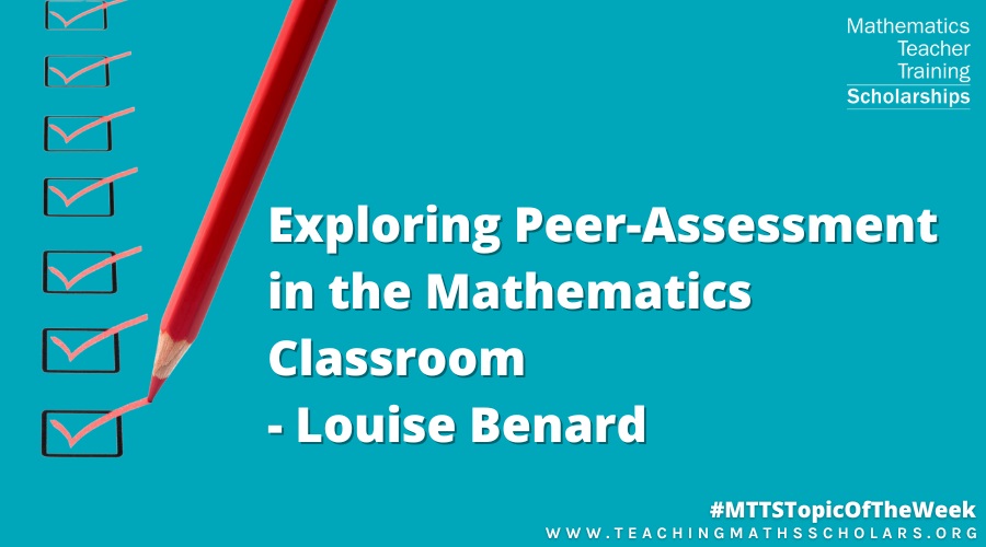 As part of her ITT training, Louise looked at strategies to implement peer assessment within teaching practice. She write about her experience here. 