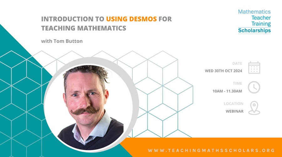 In our next exciting webinar with Tom Button you'll learn how to use Desmos to teach mathematics.