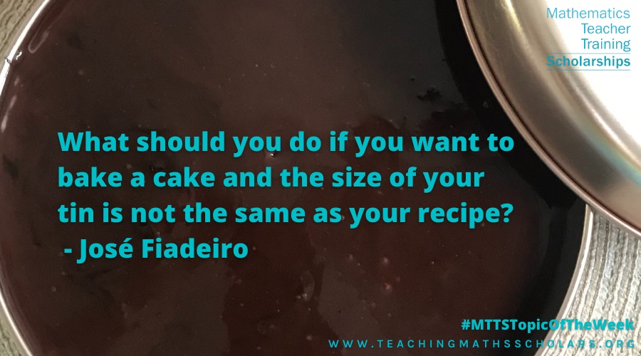 When scaling circular food recipes like pizzas or cakes, you can't simply scale the diameter proportionally with the ingredients, there is far more to it. 